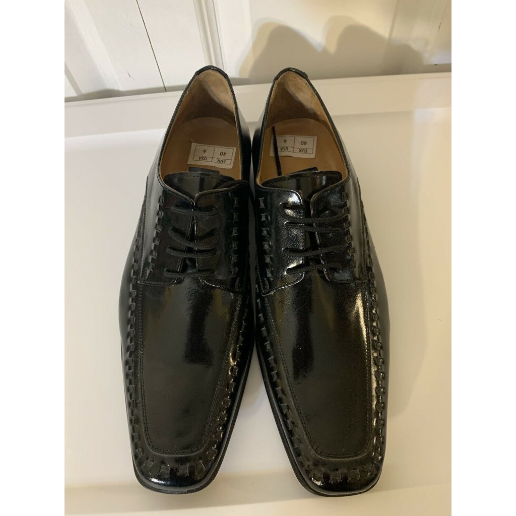 Yensa Men’s Sz 10 Dress Shoes Black Lace Up Oxfords